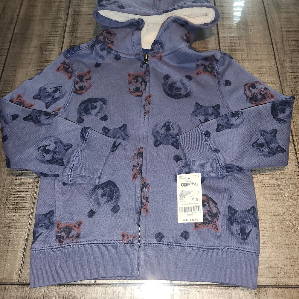 NWT OshKosh B'gosh Animal Print Hoodie
